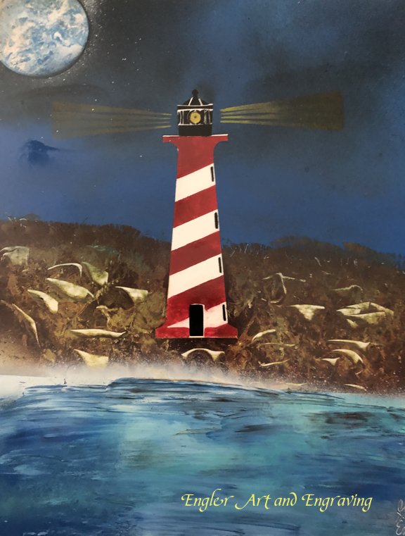 Lighthouse Spray Paint Art