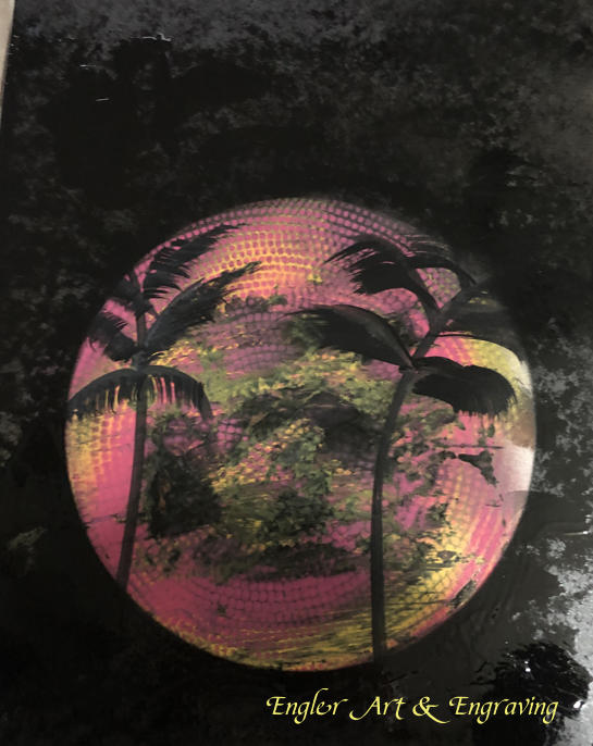 Palm trees spray paint art