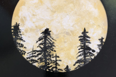 Moon light trees Spray Paint Art