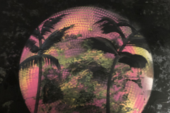 Palm trees spray paint art