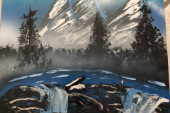 mountains Spray Paint Art