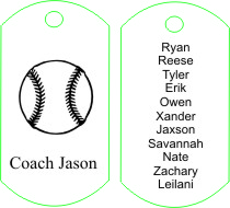 baseball key chain