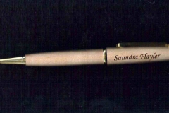 Engraved maple pen