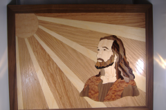 Jesus in sunlight Marquetry